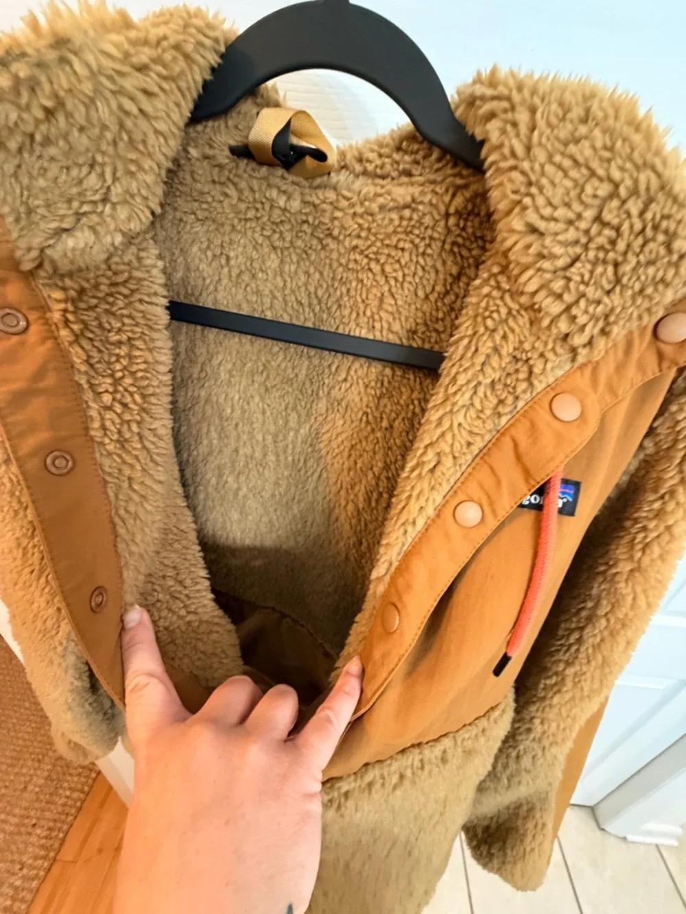 Patagonia Sherpa Pullover Hoodie - Camel/Tan - Picture 4 of 6